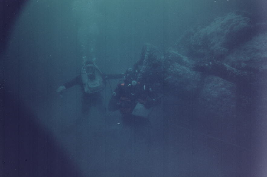 Divers at the Conning Tower of the Resurgam